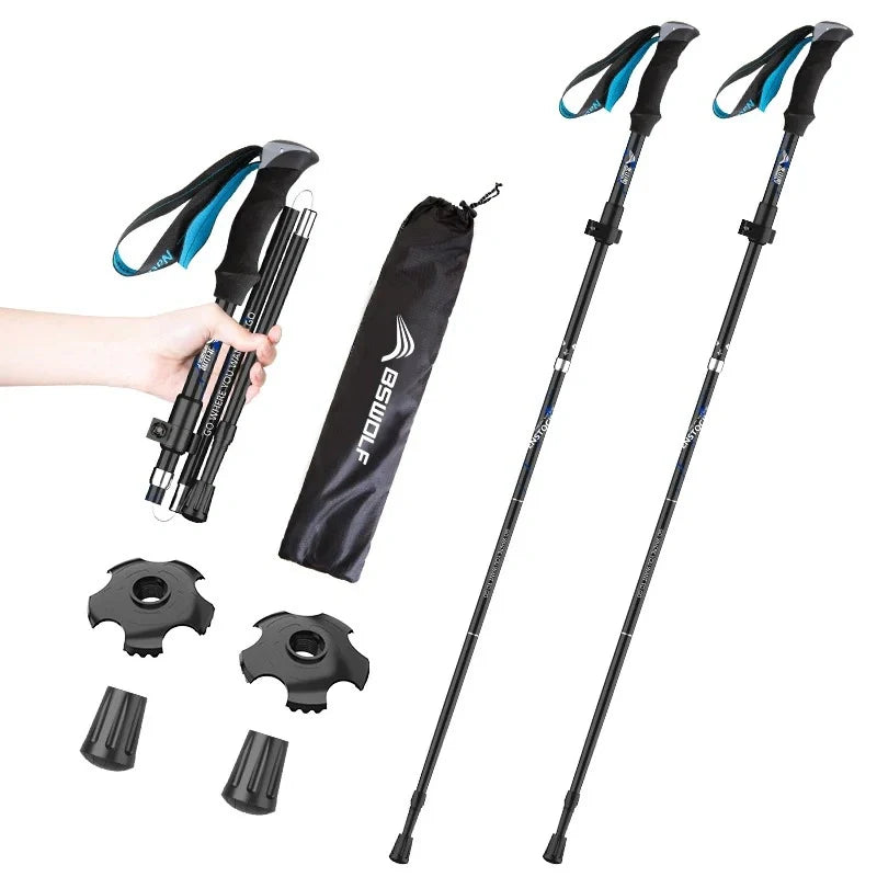 Equipaje Montaña - Bastones de senderismo ajustables 115-135 cm