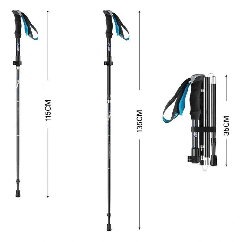 Equipaje Montaña - Bastones de senderismo ajustables 115-135 cm