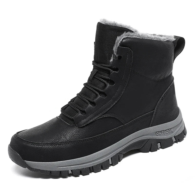Equipaje Montaña - Botas de nieve de cuero impermeables para hombres