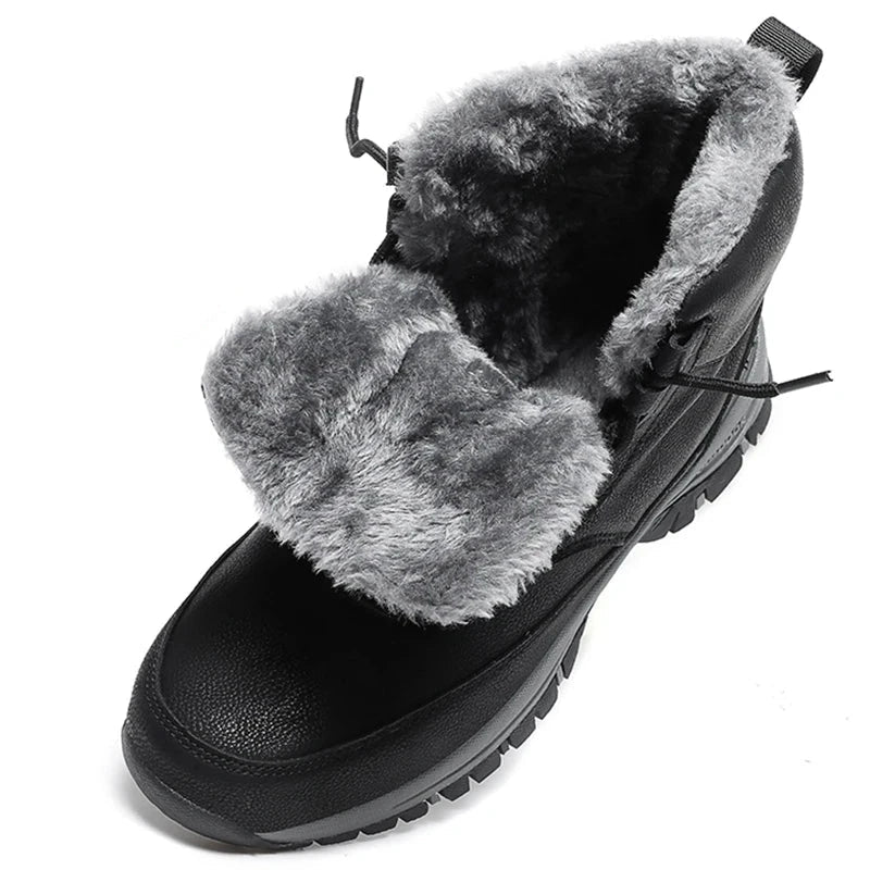 Equipaje Montaña - Botas de nieve de cuero impermeables para hombres