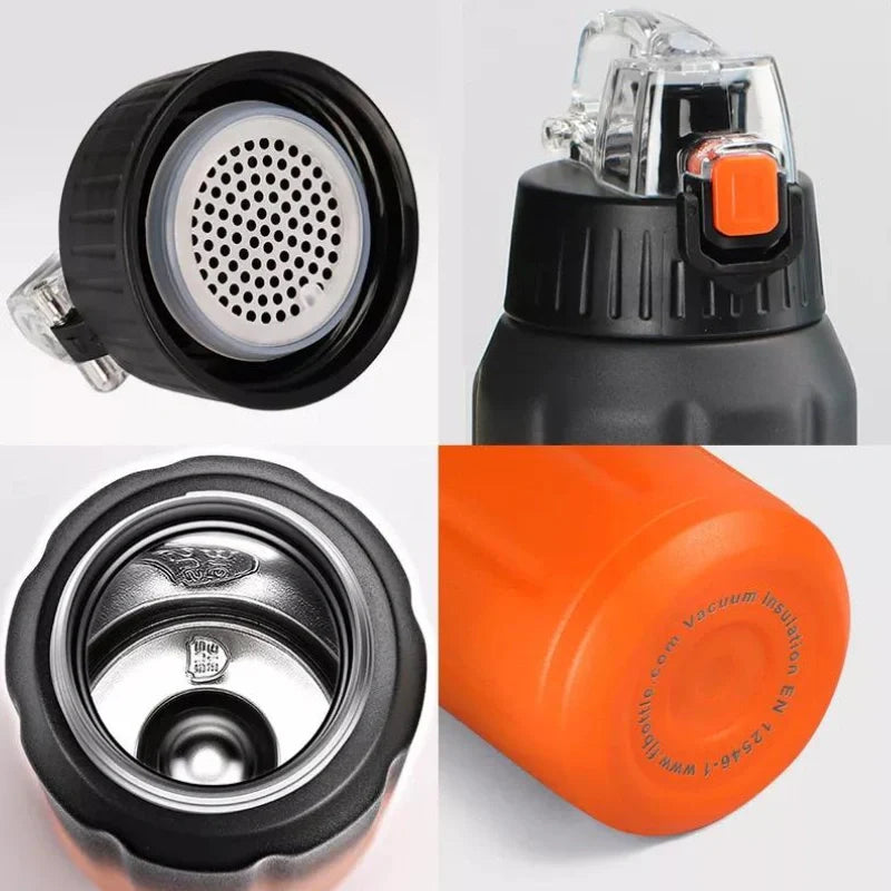 Equipaje Montaña - Botella térmica de acero inoxidable para senderismo
