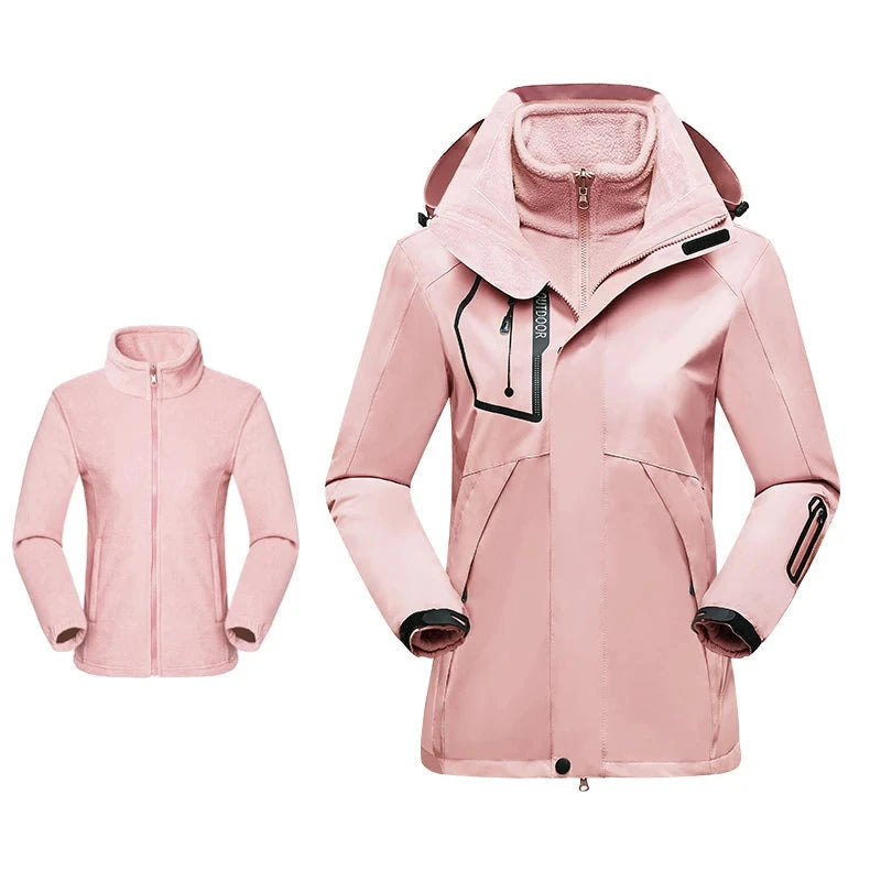 Equipaje Montaña - Chaqueta de senderismo 3 en 1 para mujer impermeable