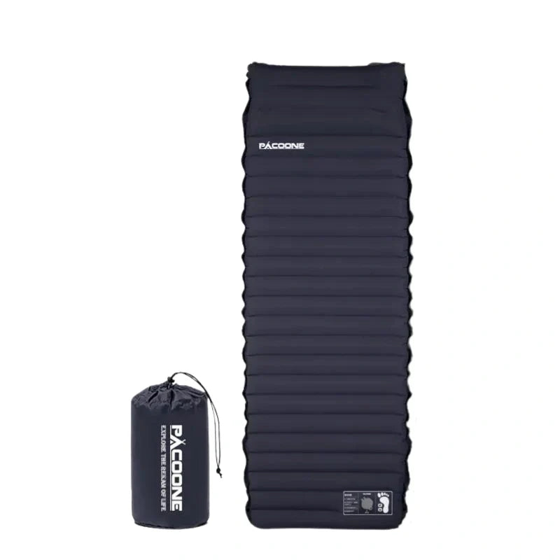 Equipaje Montaña - Colchón de camping inflable bicolor con botones de sujeción