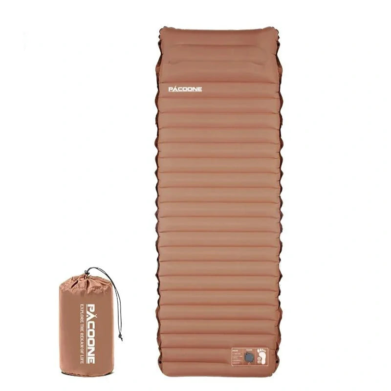 Equipaje Montaña - Colchón de camping inflable bicolor con botones de sujeción
