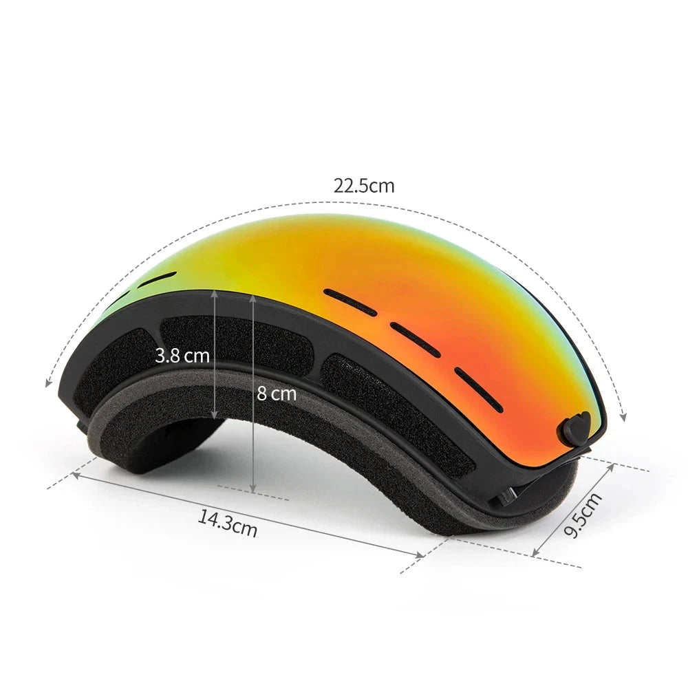 Equipaje Montaña - Gafas de esquí doble capa uv400 antivaho