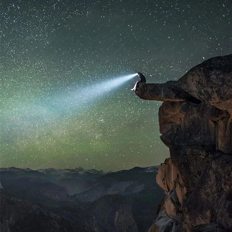 Equipaje Montaña - Linterna frontal potente con 2 modos de iluminación