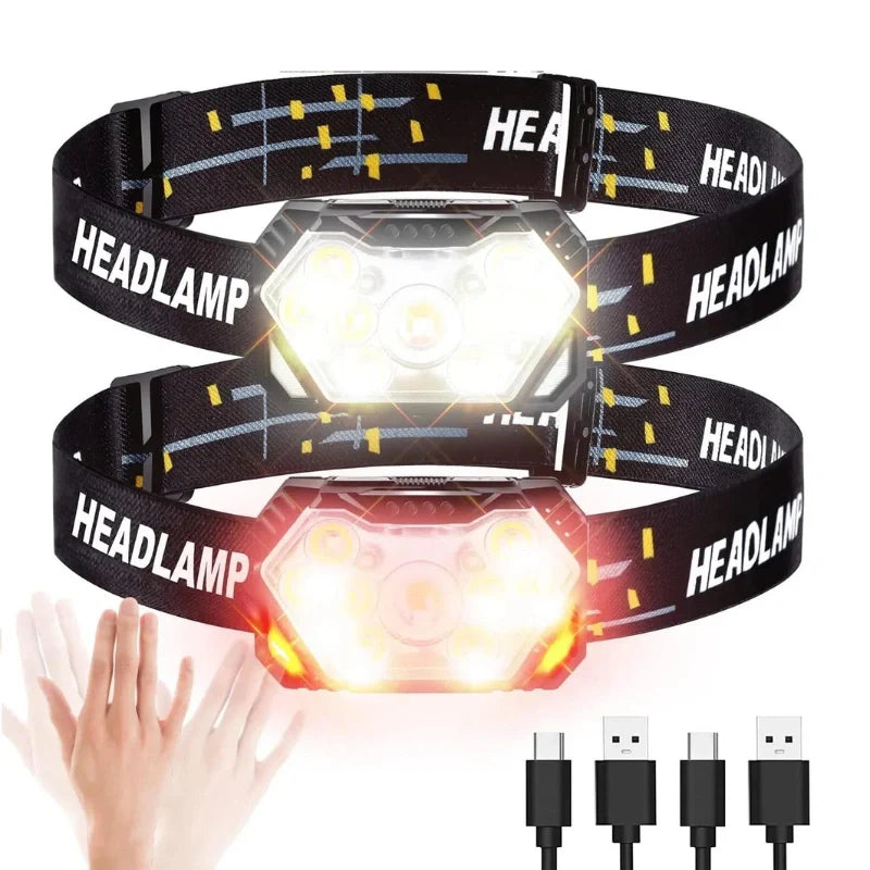 Equipaje Montaña - Linterna frontal potente con 9 led