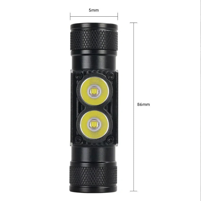 Equipaje Montaña - Linterna frontal potente con doble led