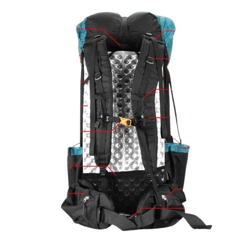 Equipaje Montaña - Mochila de montañismo y senderismo impermeable 50l