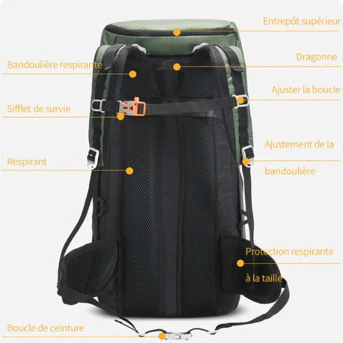 Equipaje Montaña - Mochila de senderismo impermeable 50l
