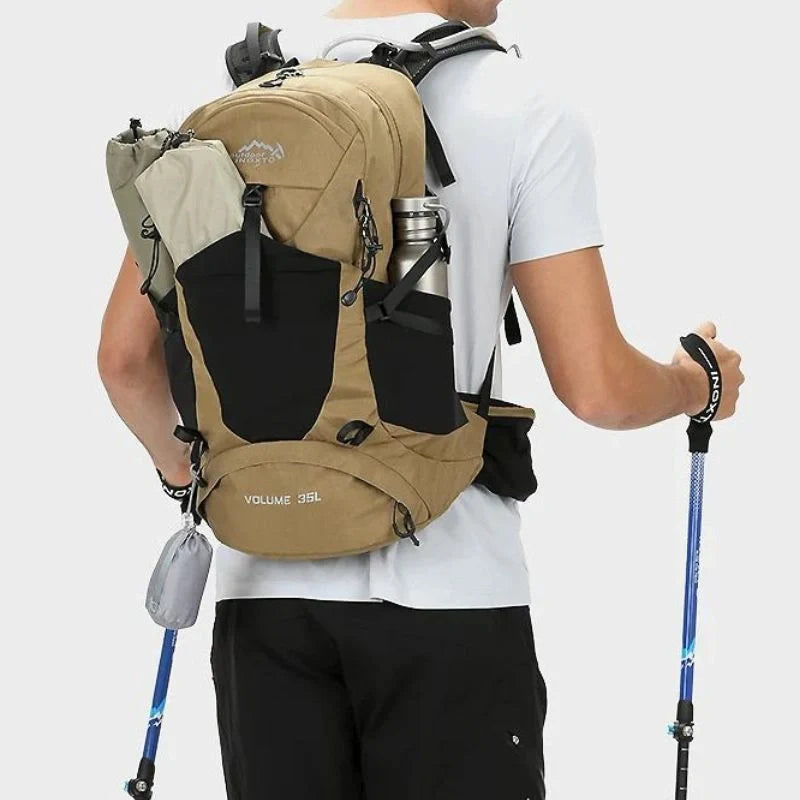 Equipaje Montaña - Mochila de senderismo y alpinismo impermeable para hombre y mujer 35l