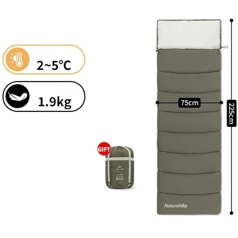 Equipaje Montaña - Saco de dormir con capucha para senderismo 3 estaciones