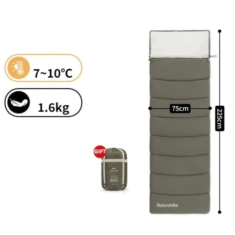 Equipaje Montaña - Saco de dormir con capucha para senderismo 3 estaciones