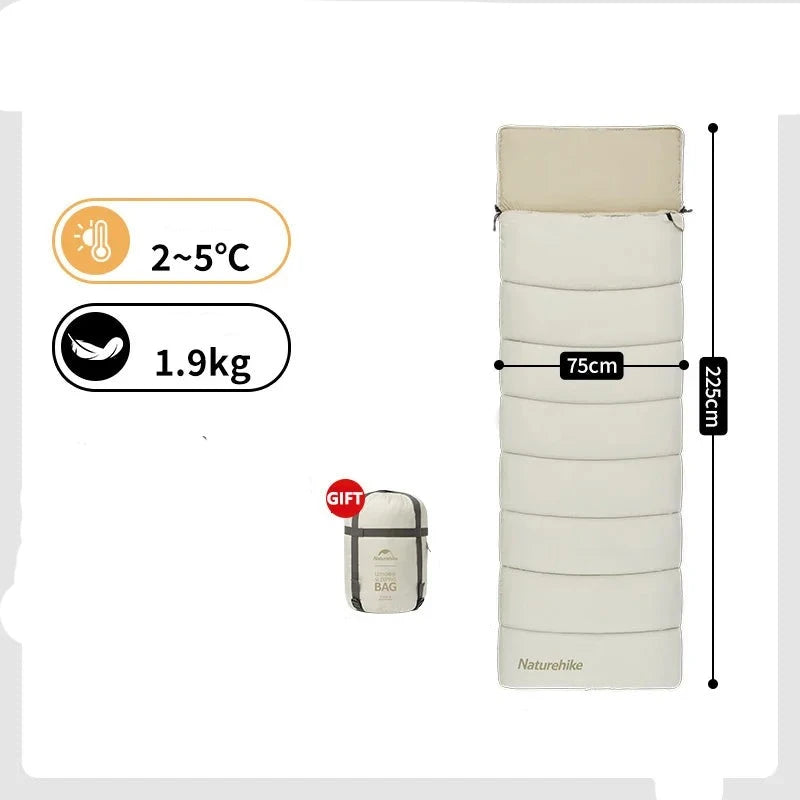Equipaje Montaña - Saco de dormir con capucha para senderismo 3 estaciones