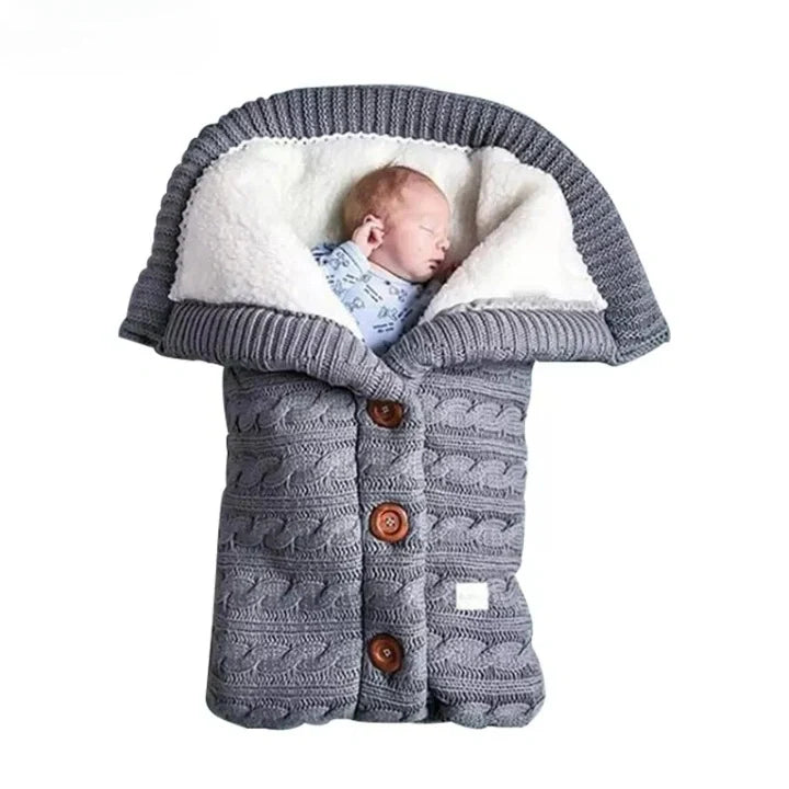 Equipaje Montaña - Saco de dormir de invierno para bebé de cachemira con botones