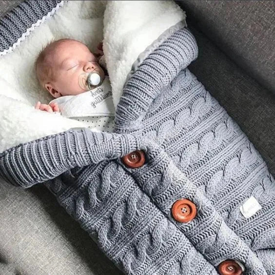 Equipaje Montaña - Saco de dormir de invierno para bebé de cachemira con botones
