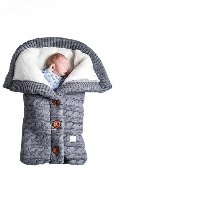 Equipaje Montaña - Saco de dormir de invierno para bebé de cachemira con botones