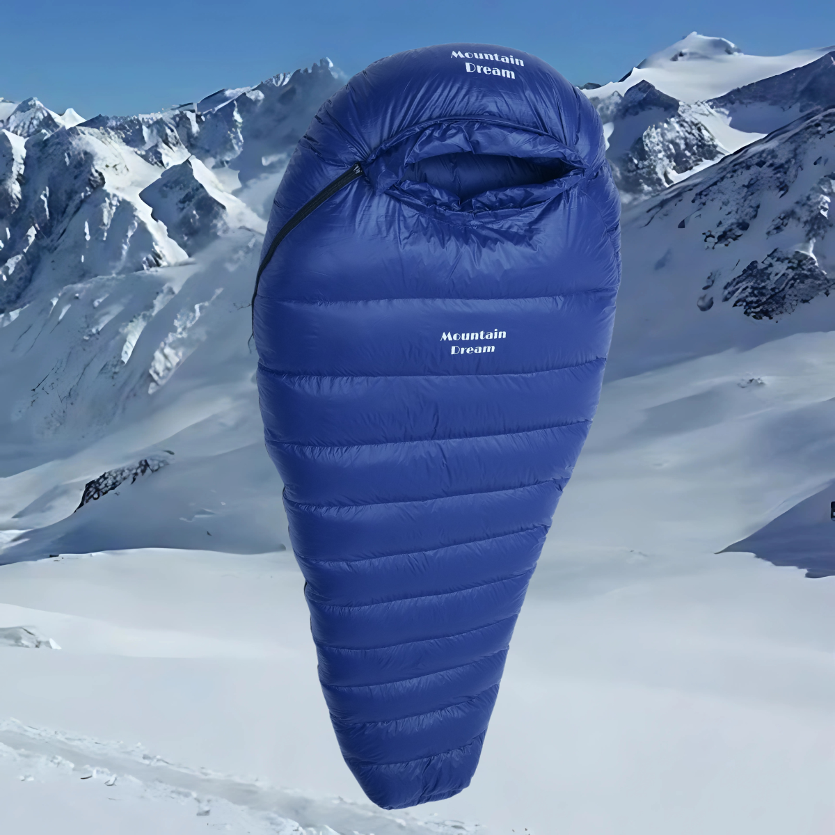 Equipaje Montaña - Saco de dormir para climas fríos extremos de plumas de ganso blanco y nailon