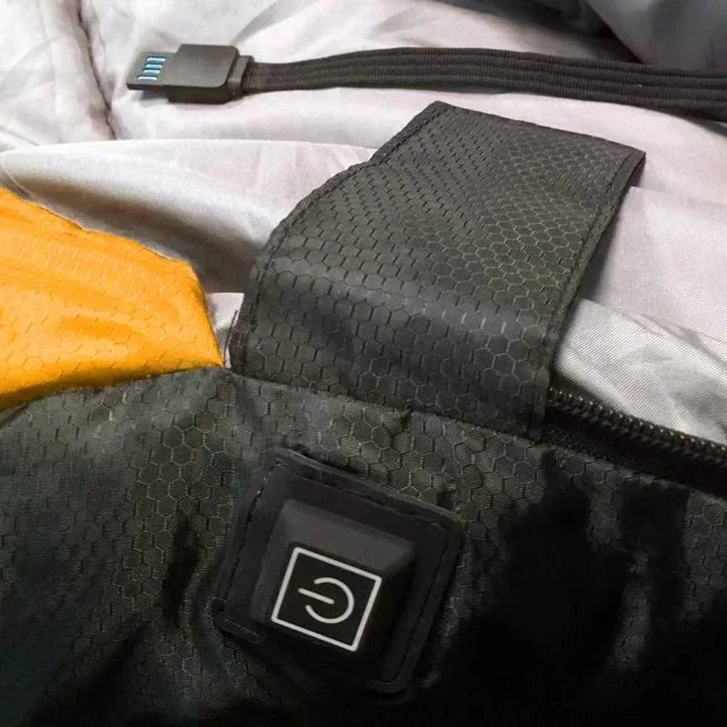 Equipaje Montaña - Saco de dormir para frío extremo con 4 zonas calefactoras usb