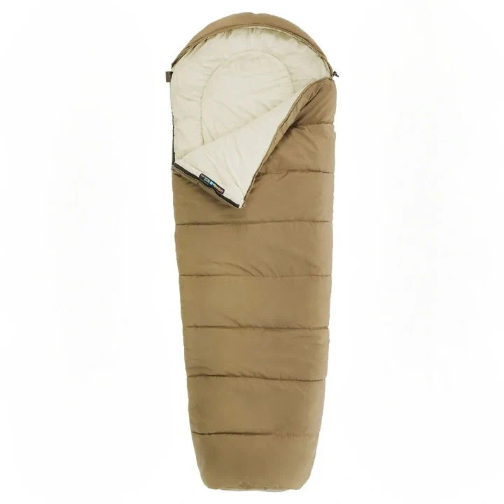 Equipaje Montaña - Saco de dormir para frío extremo plegable de algodón con capucha ajustable