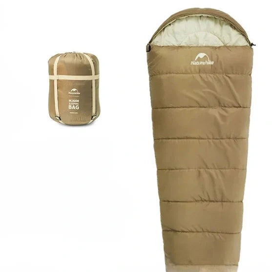 Equipaje Montaña - Saco de dormir para frío extremo plegable de algodón con capucha ajustable