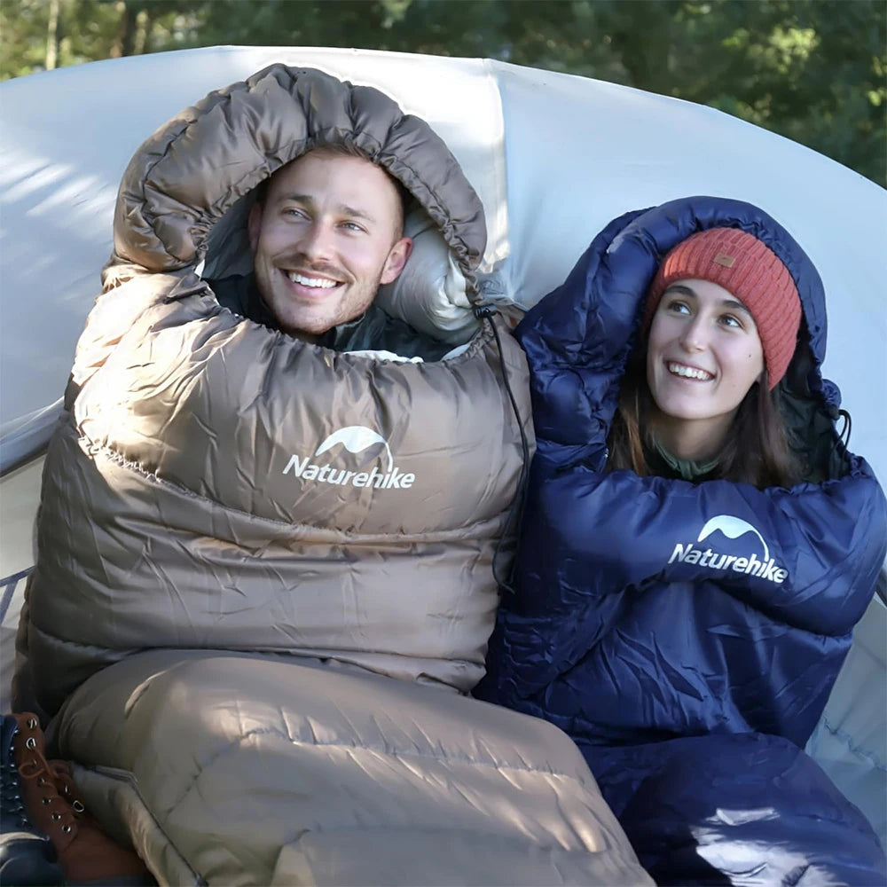 Equipaje Montaña - Saco de dormir resistente al frío y impermeable de algodón para acampar