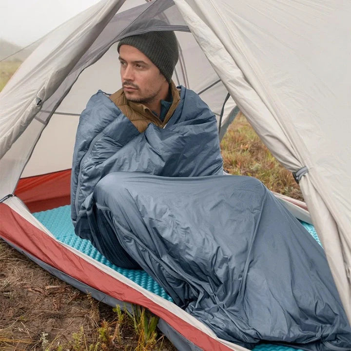 Equipaje Montaña - Saco de dormir ultraligero, cómodo y transpirable de nylon