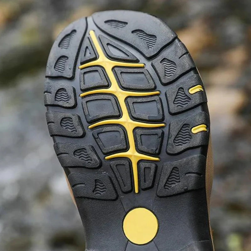 Equipaje Montaña - Sandalias de senderismo para hombre impermeables de cuero