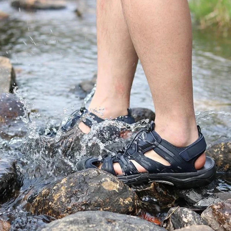 Equipaje Montaña - Sandalias de senderismo para hombre para caminatas relajadas