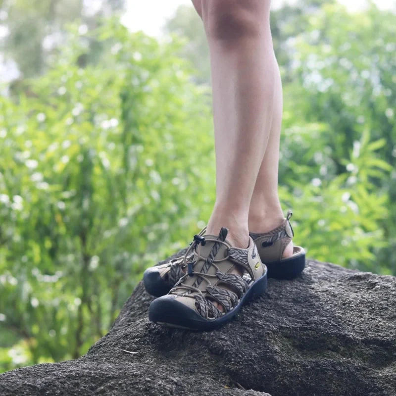 Equipaje Montaña - Sandalias de senderismo para mujer con amortiguación de talón en eva