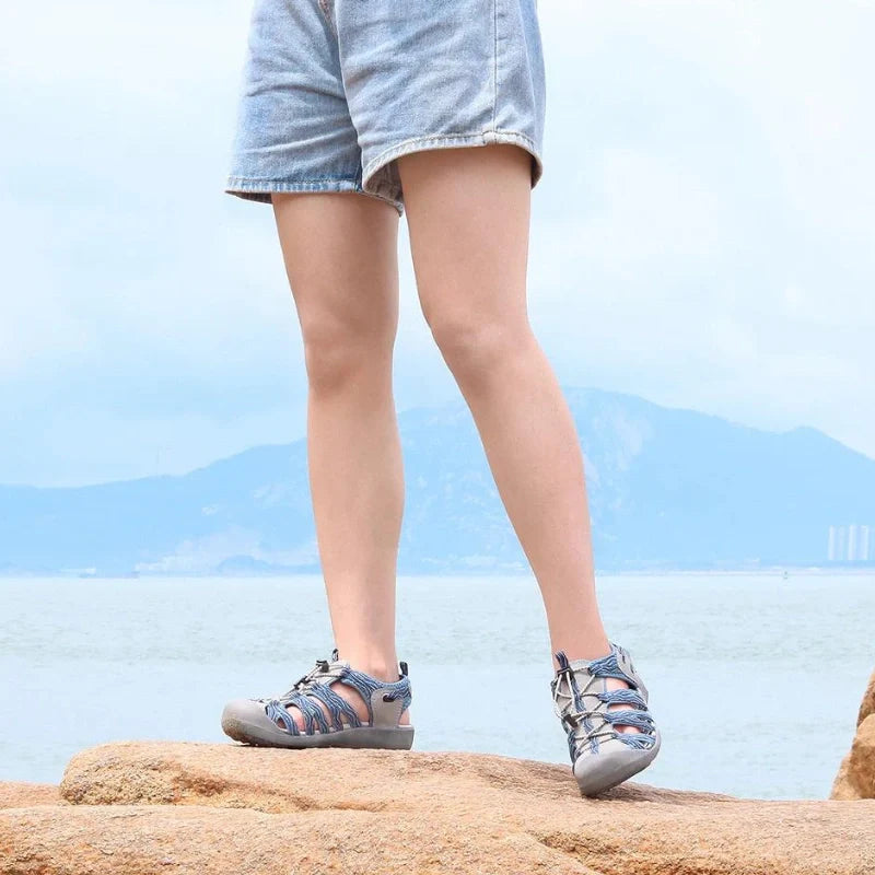 Equipaje Montaña - Sandalias de senderismo para mujer con amortiguación de talón en eva