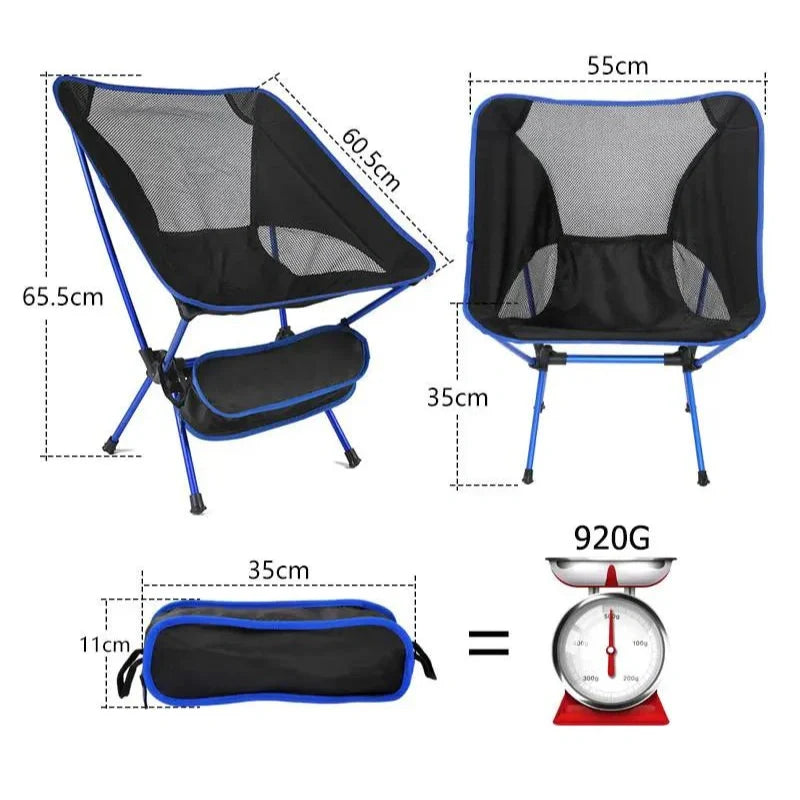 Equipaje Montaña - Silla de camping portátil de aluminio y tela oxford