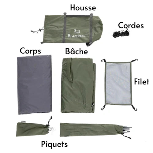 Equipaje Montaña - Tienda de campaña para camping y senderismo para 2 personas