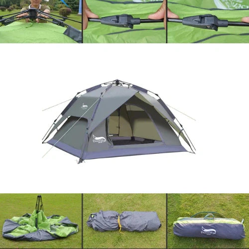 Equipaje Montaña - Tienda de campaña ultraligera para 3/4 personas - fácil de desplegar y plegar