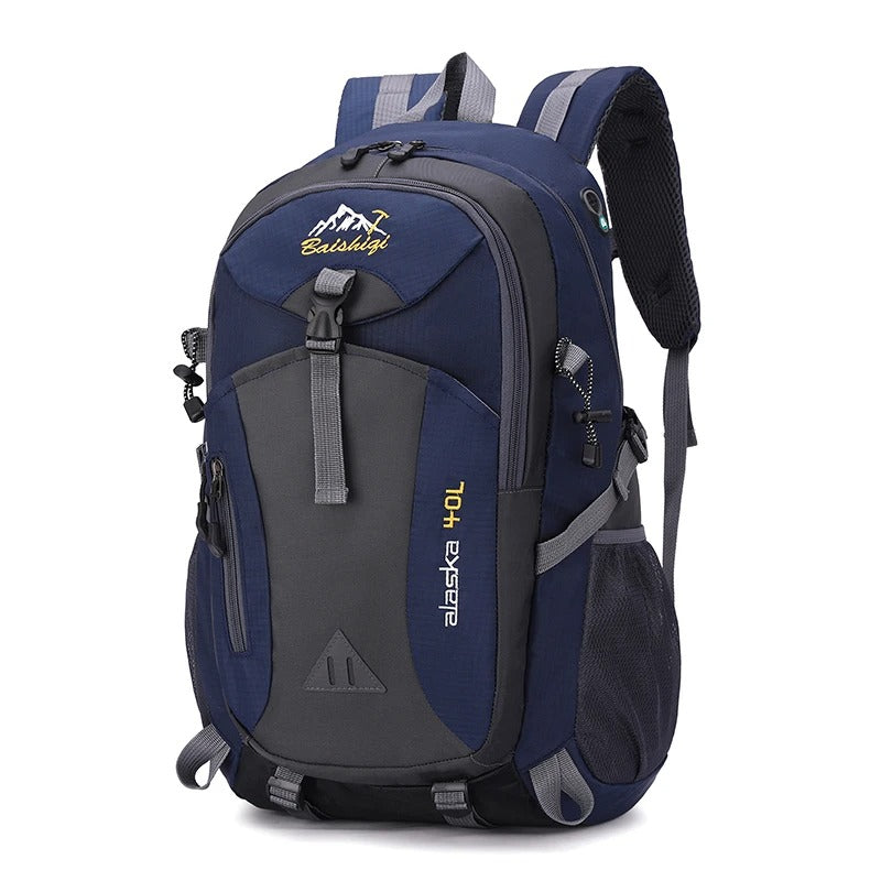 Mochila de Senderismo 40L con USB y Diseño Impermeable