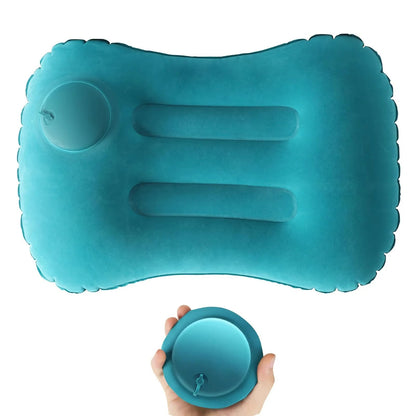 Almohada Hinchable con Bomba Integrada - Innovadora, Compacta y Confortable