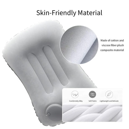 Almohada Hinchable con Bomba Integrada - Innovadora, Compacta y Confortable