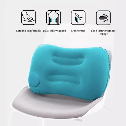 Almohada Hinchable con Bomba Integrada - Innovadora, Compacta y Confortable