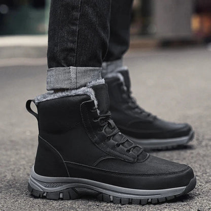 Equipaje Montaña - Botas de nieve de cuero impermeables para hombres