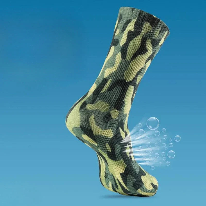 Equipaje Montaña - Calcetines impermeables de camuflaje para senderismo