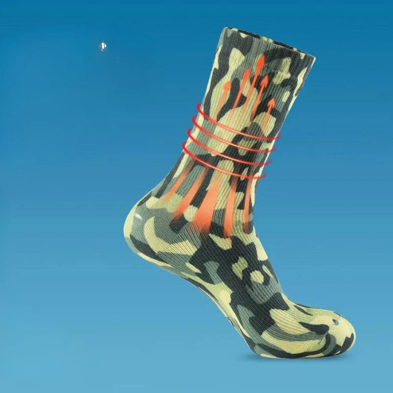 Equipaje Montaña - Calcetines impermeables de camuflaje para senderismo