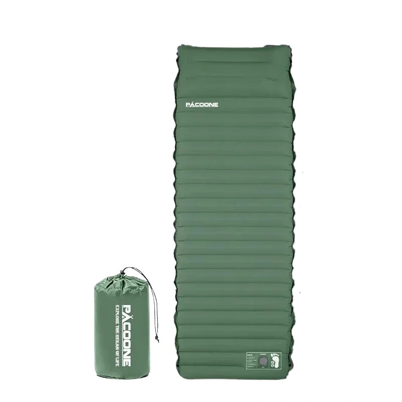 Equipaje Montaña - Colchón de camping inflable bicolor con botones de sujeción