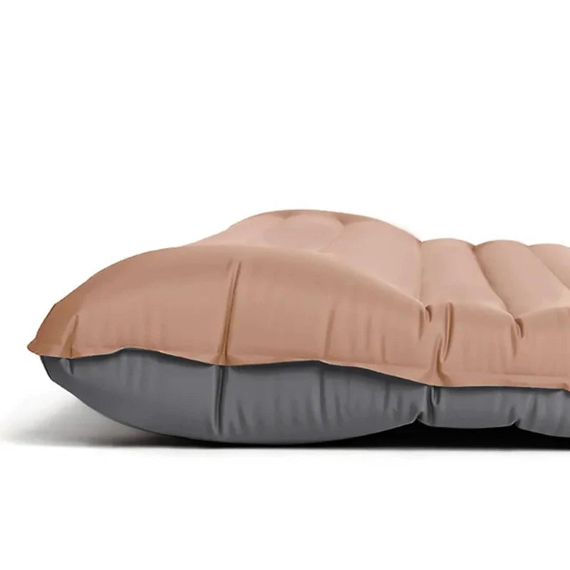 Equipaje Montaña - Colchón de camping inflable bicolor con botones de sujeción