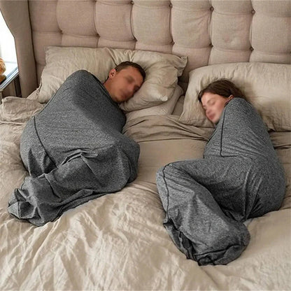 Equipaje Montaña - Manta saco de dormir de fibra acrílica con protección para la cabeza