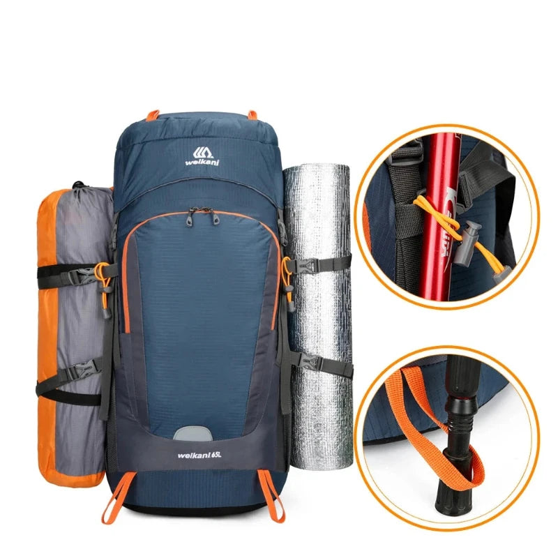 Equipaje Montaña - Mochila de senderismo resistente al agua 65l