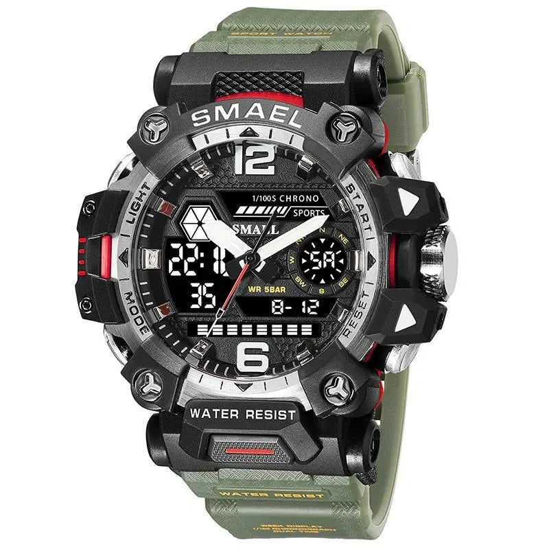 Equipaje Montaña - Reloj de senderismo con doble pantalla digital y reloj