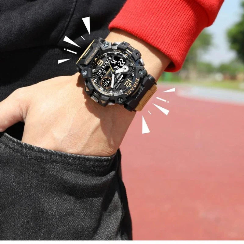 Equipaje Montaña - Reloj de senderismo con doble pantalla digital y reloj