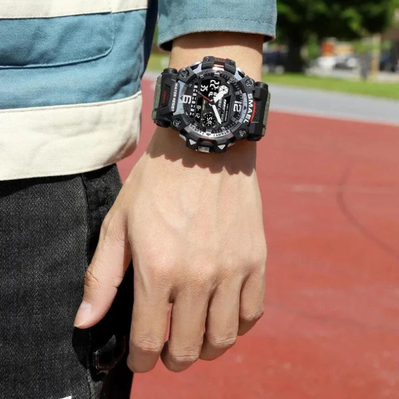 Equipaje Montaña - Reloj de senderismo con doble pantalla digital y reloj