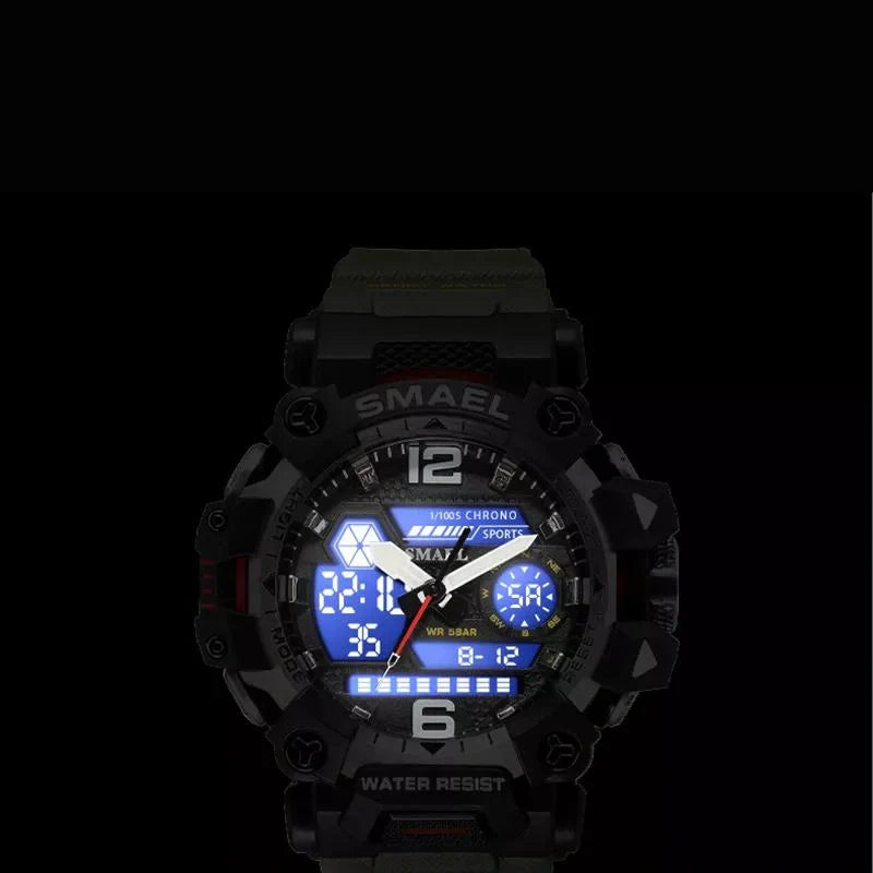 Equipaje Montaña - Reloj de senderismo con doble pantalla digital y reloj