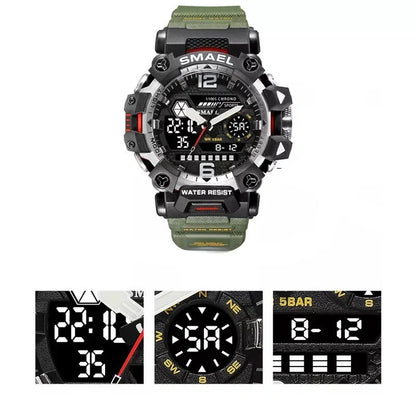 Equipaje Montaña - Reloj de senderismo con doble pantalla digital y reloj